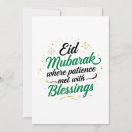Convite Eid mubarak personalized modern Card