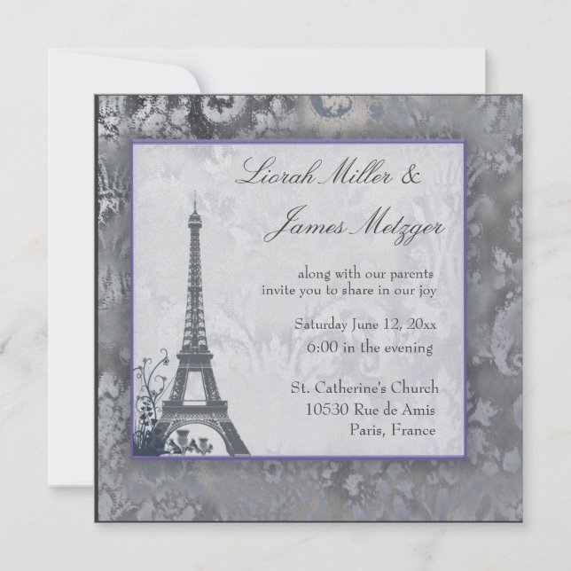 Convite Eiffel Tower (Frente)