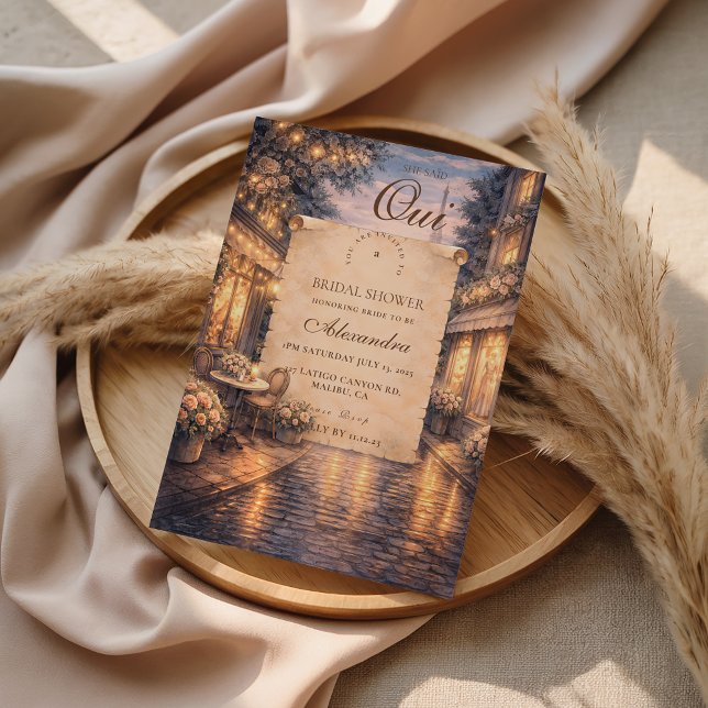 Convite Eiffel Tower Bridal Shower (Criador carregado)