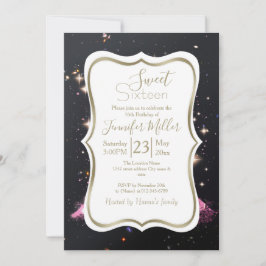 Convite Eiffel Tower Night Moon          