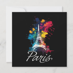Convite Eiffel Tower Paris Girls Viagem Holiday France Sou