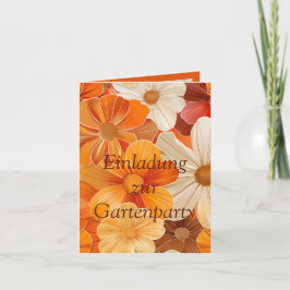 Convite Einladung zur Gartenparty Retro 1970er Stil