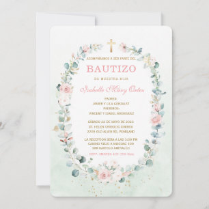 Convite El Bautizo invitación de nuestra hi
