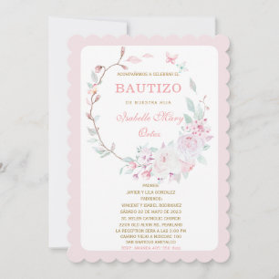 Convite El Bautizo invitación de nuestra hija