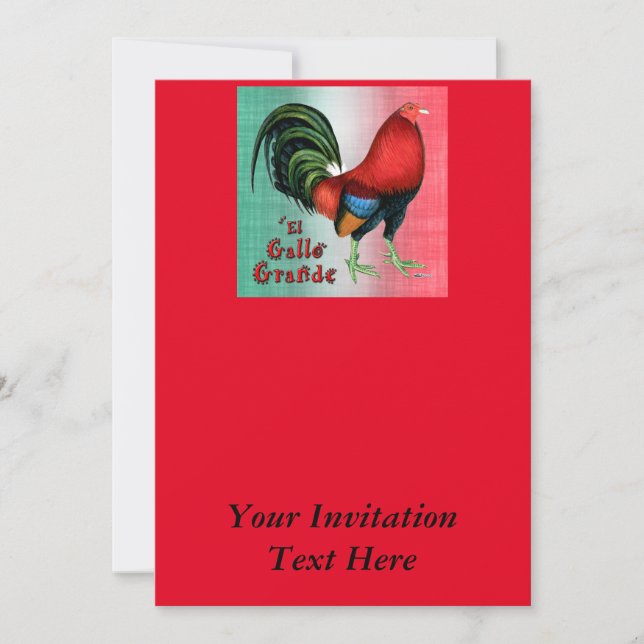 Convite El Gallo Grande (Frente)