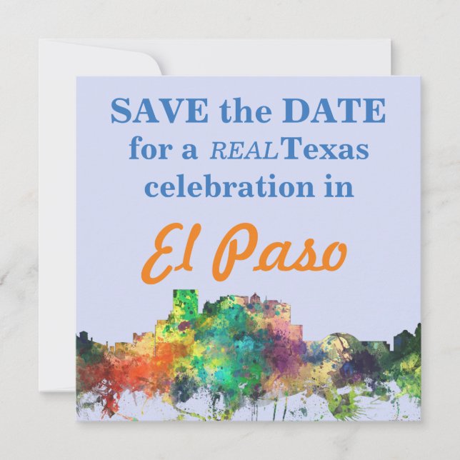 CONVITE EL PASO, TEXAS SKYLINE SP - (Frente)