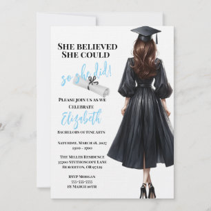 Convite Ela Acreditava Que Podia Assim Que Fez A Graduação