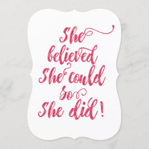 Convite Ela Acreditava Que Podia Fazê-Lo Com Mulheres Fem