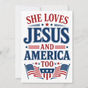 Convite Ela Ama Jesus e a América Também