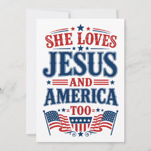 Convite Ela Ama Jesus e a América Também