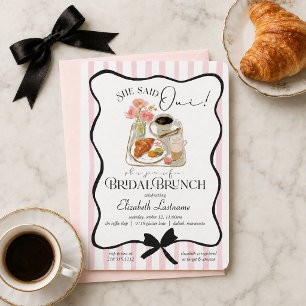 Convite Ela Disse Oui Café da Manhã de Chá de Noiva Parisi