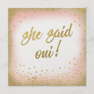 Convite Ela disse "Oui Invitation Pearl"