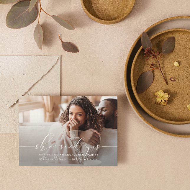 Convite Ela Disse Sim 3 Fotografias, Noivado de Código QR (Engaged & Excited! Join Us for the Party 🥂💍 [Personalize Here])