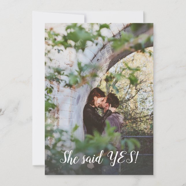 Convite Ela Disse Sim Convidados FESTAS DE NOIVADO | Adici (Verso)