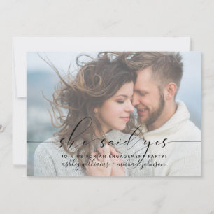 Convite Ela Disse Sim, Festa de noivado Moderna Convidar