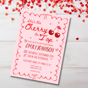 Convite Ela é a Cherry no melhor Chá de fraldas.