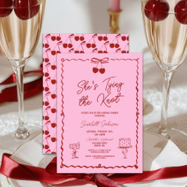 Convite Ela é Casando Arco de Cherry Red Chá de panela