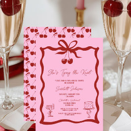 Convite Ela é Casando Arco de Cherry Red Chá de panela
