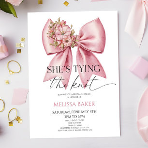 Convite Ela é Casando de Arco Floral a Rosa