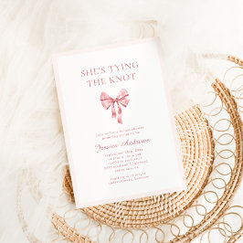 Convite Ela é Casando de coquete rosa