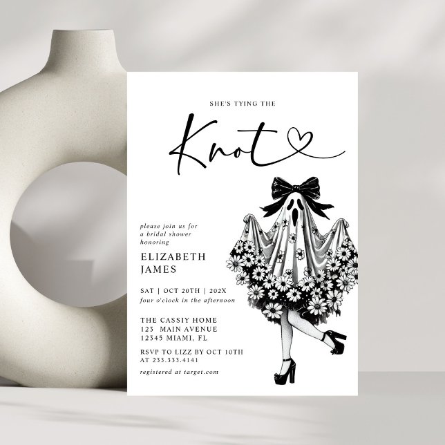 Convite Ela é Casando Ghost Floral Chá de panela (Criador carregado)