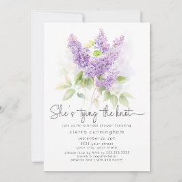 Convite Ela é Casando Purple Floral Chá de panela