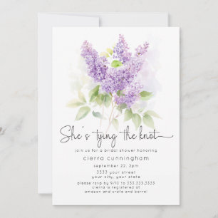 Convite Ela é Casando Purple Floral Chá de panela