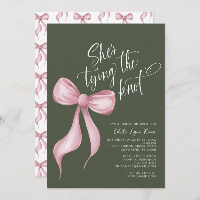 Convite Ela é Chá de panela Casando Verde (Frente/Verso)