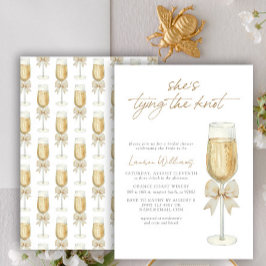 Convite Ela é Chá de panela de champanhe de Arco de Casand