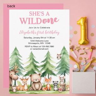 Convite Ela é selvagem - primeiro aniversario de animais d