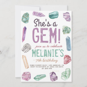 Convite Ela é um Aniversário do Gem Geology Rock