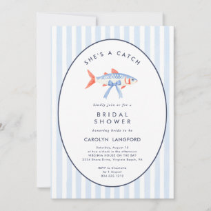 Convite Ela é uma Peixaria Chá de Noiva Estética de Pescad