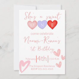 Convite Ela é uma primeiro aniversario doce