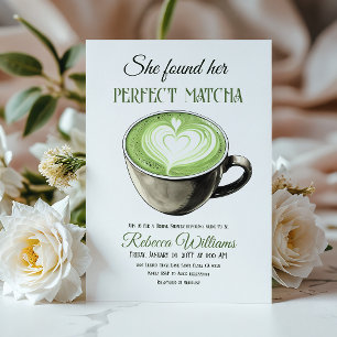 Convite Ela Encontrou O Seu Chá de panela De Café De Match