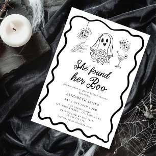 Convite Ela Encontrou Seu Amor Fantasma Floral Chás de No