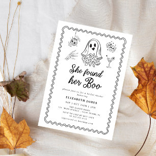 Convite Ela Encontrou Seu Amor Fantasma Floral Chás de Noi