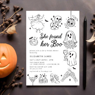 Convite Ela Encontrou Seu Amor Fantasma Floral Chás de Noi