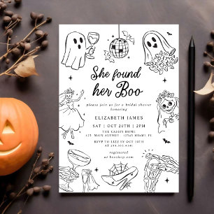 Convite Ela Encontrou Seu Amor Fantasma Floral Chuveiro d