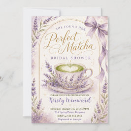 Convite Ela Encontrou Seu Chá de Noiva Perfeito com Matcha