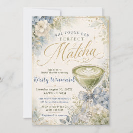 Convite Ela Encontrou Seu Chá de Noiva Perfeito com Matcha