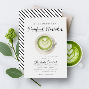 Convite Ela Encontrou Seu Chá de Noiva Perfeito de Matcha
