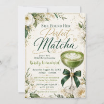 Ela Encontrou Seu Chá de Noiva Temático de Matcha 