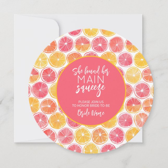 Convite Ela Encontrou Seu Chá de panela De Apertar Princip (Frente)