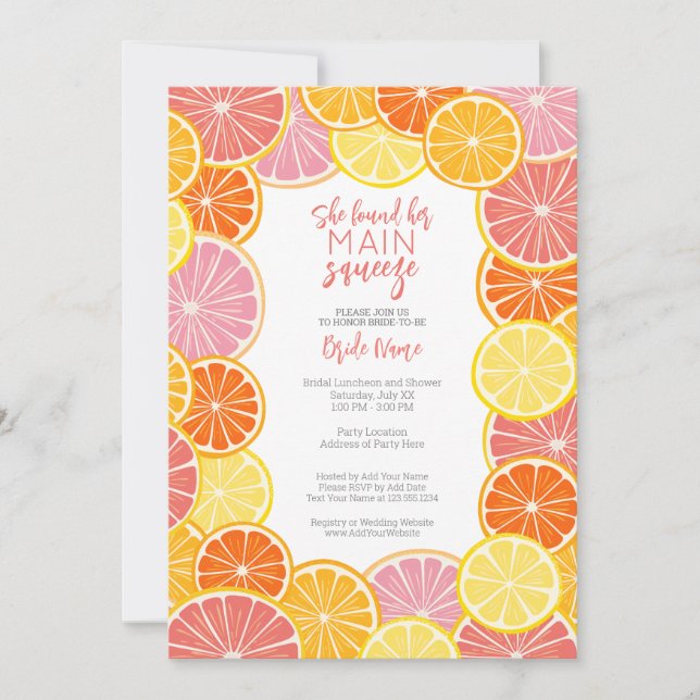 Convite Ela Encontrou Seu Chá de panela De Apertar Princip (Frente)