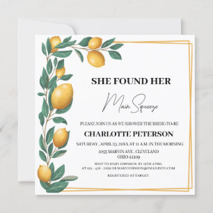 Convite Ela Encontrou Seu Chá de panela De Apertar Princip