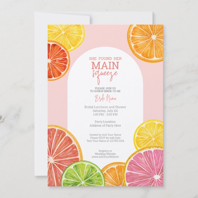 Convite Ela Encontrou Seu Chá de panela De Apertar Princip (Frente)