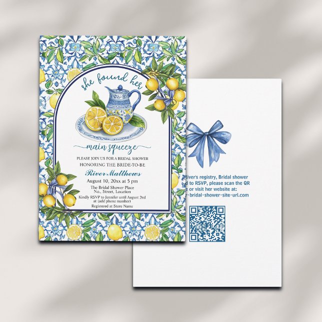 Convite Ela Encontrou Seu Chá de panela De Código QR De Ap (Criador carregado)