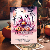 Ela Encontrou Seu Chá de panela De Fantasmas Rosa