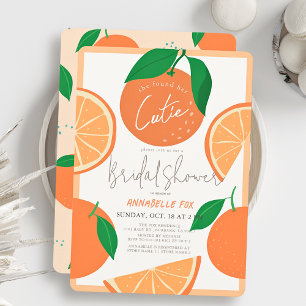 Convite Ela encontrou seu Chá de panela de Laranja Cutie