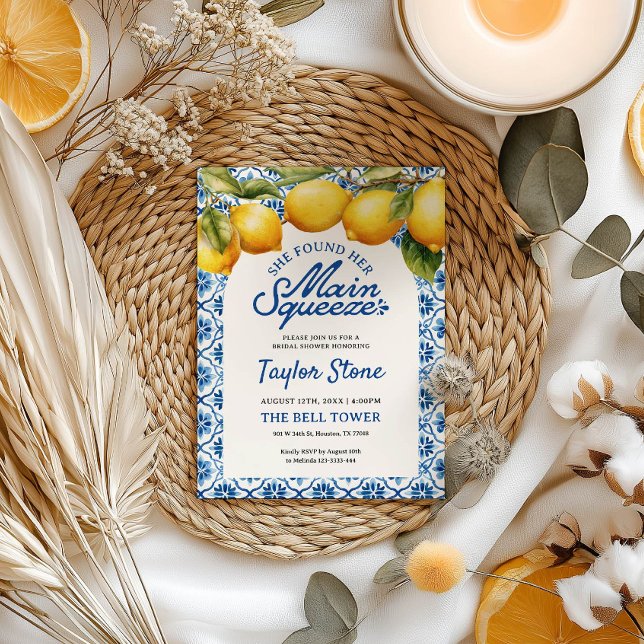 Convite Ela Encontrou Seu Chá de panela De Limão De Aperte (Criador carregado)